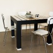 Tavolo in legno rivestito in resina - dimensioni 100x100 h 75
