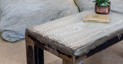 Tavolino ferro e cemento